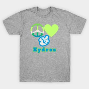 Peace, Love & Hydros - Retro Pop Electric Green Colorway Pacific Northwest Style T-Shirt